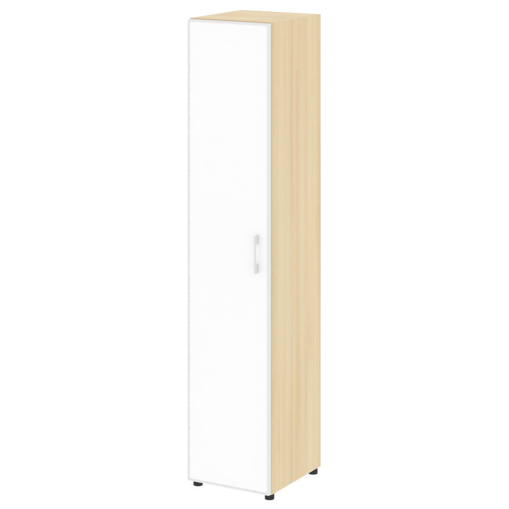 Шкаф узкий Рива Ялта 400*450*1987 Рива Ялта Акация Лорка/Стекло White